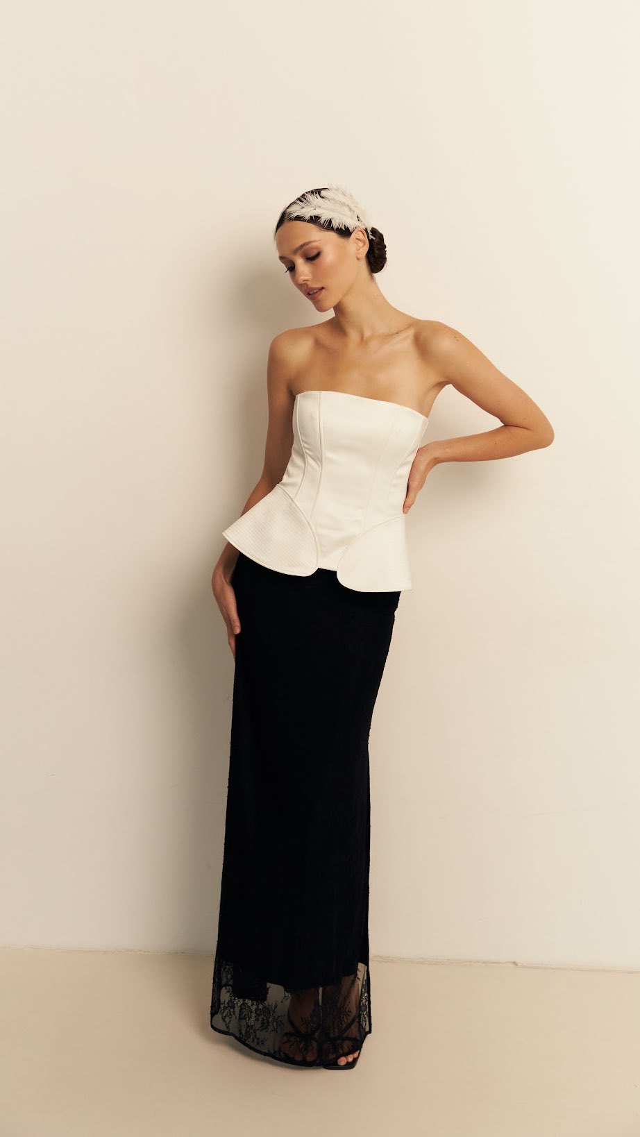 Bandeau Waist Herringbone Corset