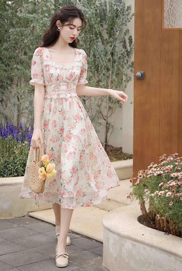 Peony Blush Midi Dress