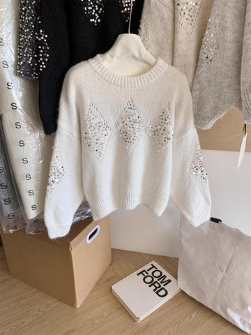 Sequin Diamond Sweater