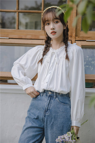 Essential Ruffle Trim Blouse
