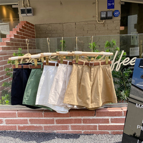 Everyday Neutrals Belted Shorts