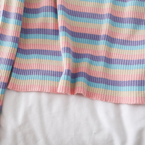 Rainbow Mock Neck Sweater