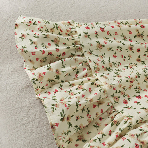 Gestufter Rock mit Blümchenmuster