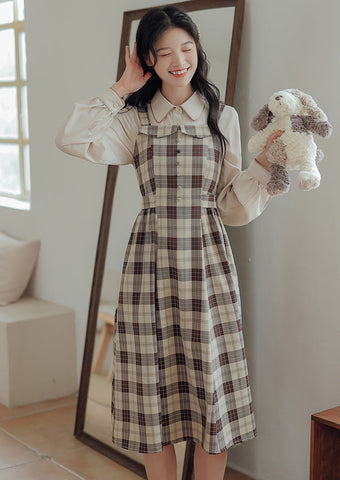 Plaid Cami Swing Dress