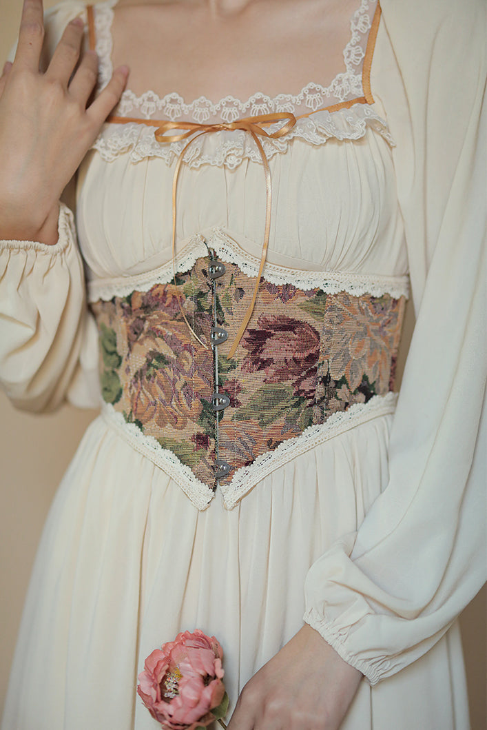 Rustic Floral Waist Corset