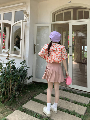 Painted Hearts Printed Blouse