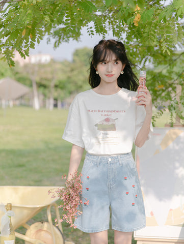 Little Tulip Embroidered Shorts