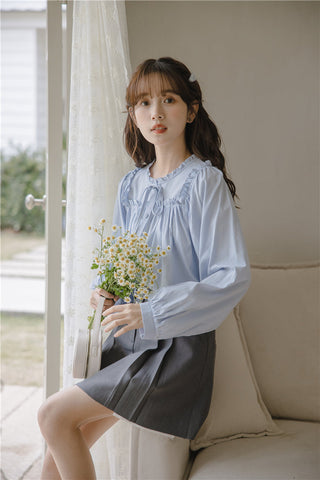 Essential Ruffle Trim Blouse