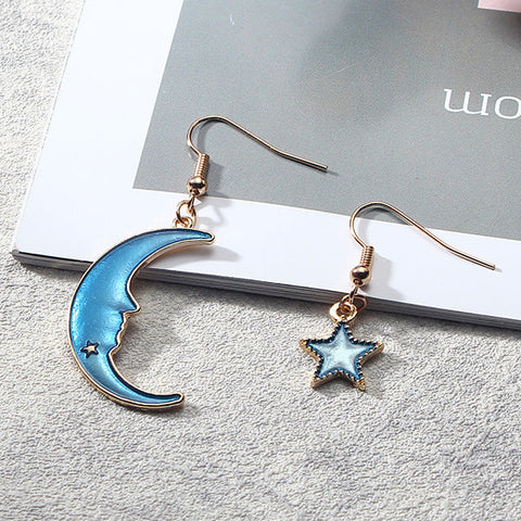 Planet Moon Star Earrings