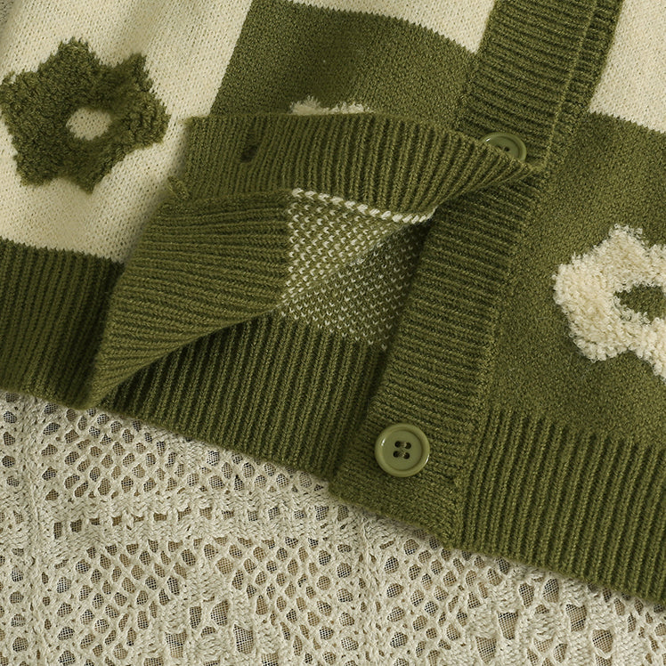Chaleco retro Daisy con bloques de color y doble uso
