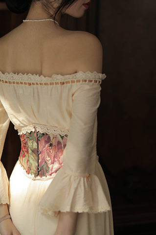 Rustic Rose Jacquard-Unterbrustkorsett
