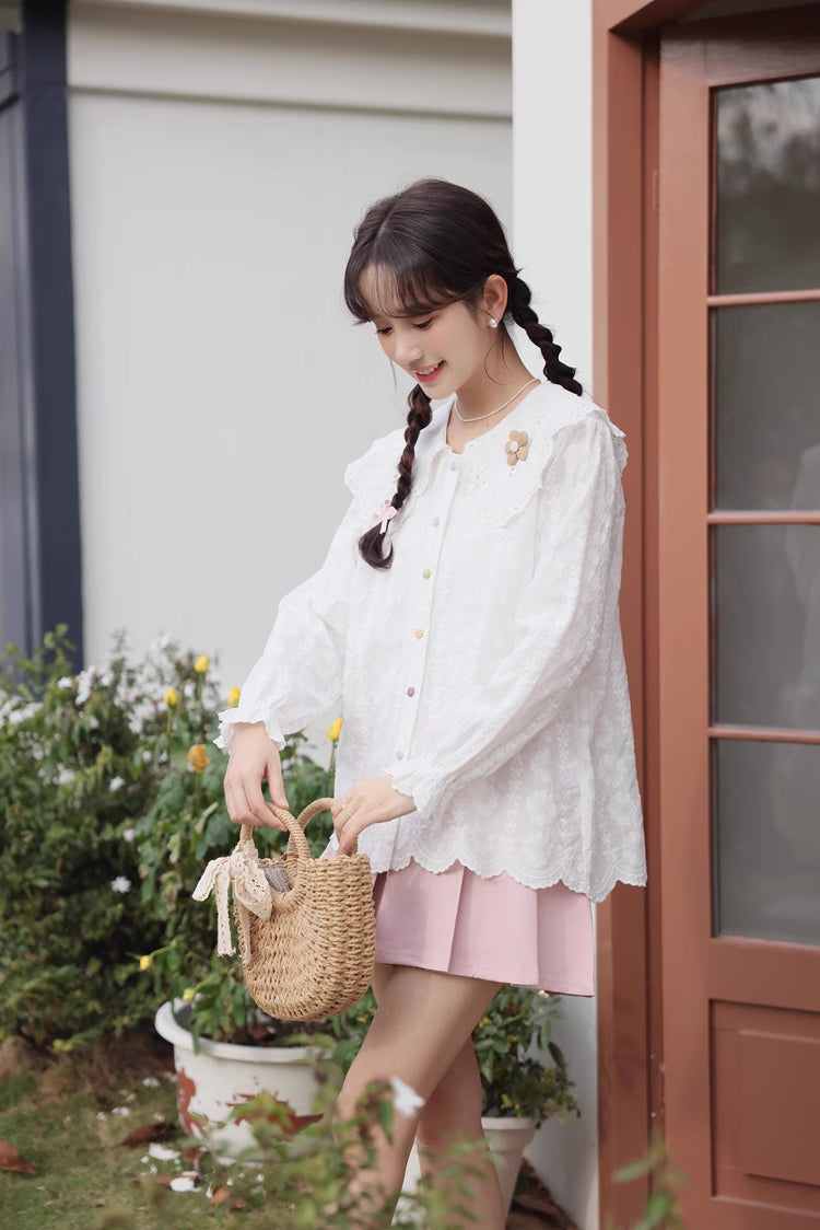 Floral Broderie Blouse