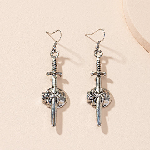 Dagger Skull Earrings