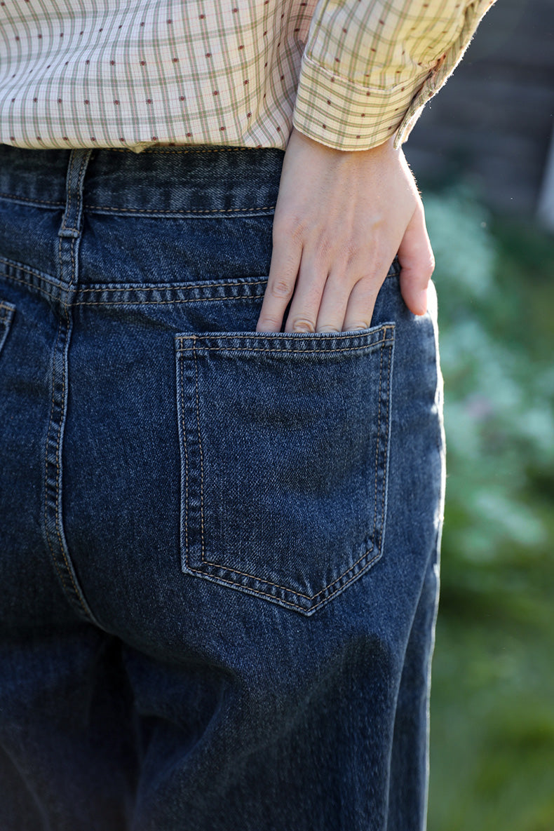 Jeans „Jasmine“ mit Blumenstickerei