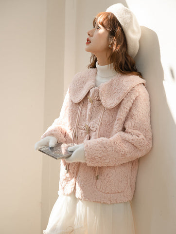 Abrigo de peluche de corderito