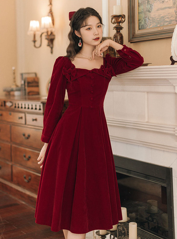 Vestido midi de ante de manzana venenosa