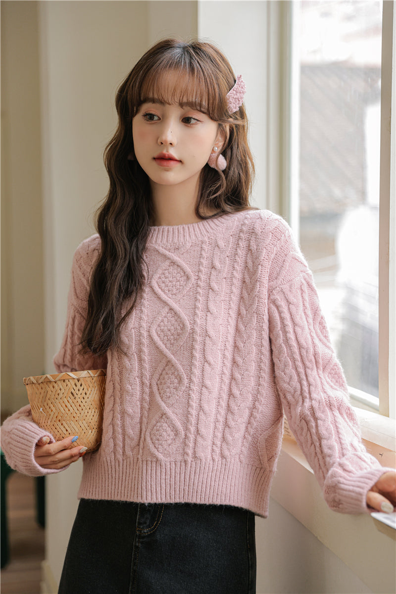 Basic Cable Knit Sweater