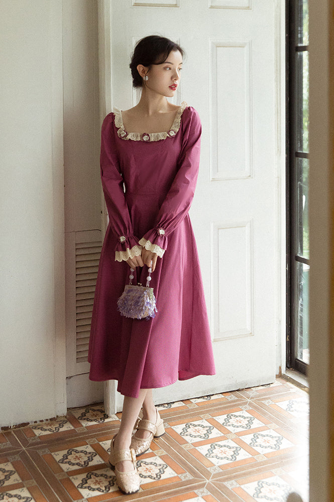 Romantic Rose Midi Dress