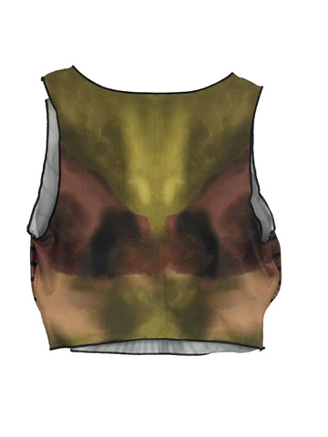 Kurzes Tanktop „Love“ mit Lettuce Edge-Print