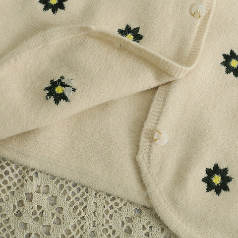 Embroidered Daisy Vest