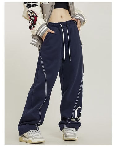 Stitch Design Logo Baggy Sweatpants