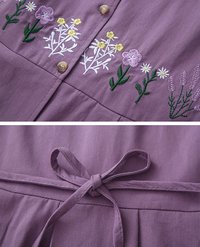 Wild Garden Button Pinafore Dress