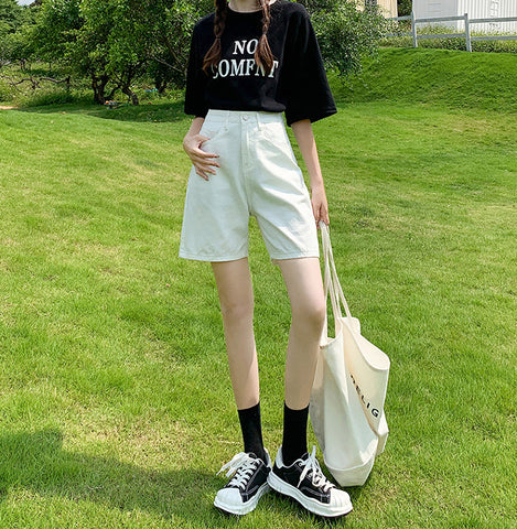 Rainbow Denim Bermuda Shorts