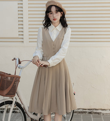 Journalist Midi Pinafore Set