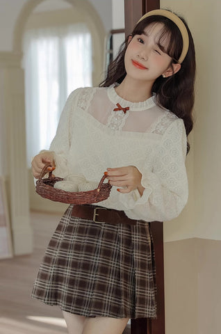 Sweet Lace Layering Blouse