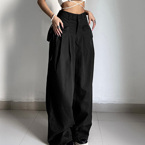 Cross Over Pleated Tailored Pants