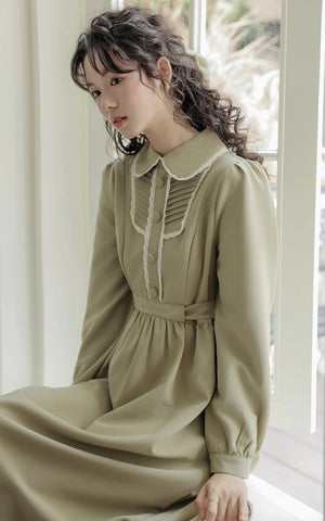 Sunday Tea – Langärmliges Midikleid