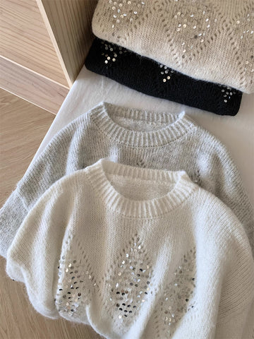 Sequin Diamond Sweater