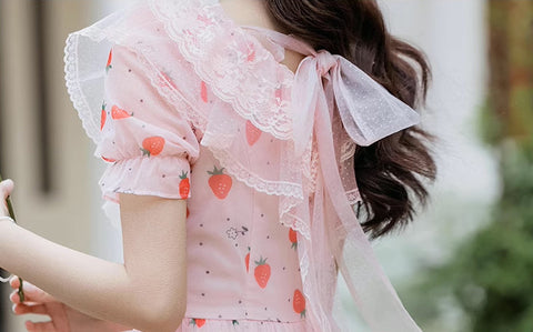 Strawberry Girl Midi Dress