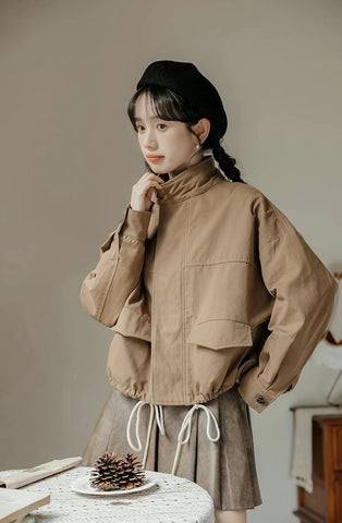 Cropped Worker Utility Jacket