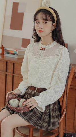Sweet Lace Layering Blouse