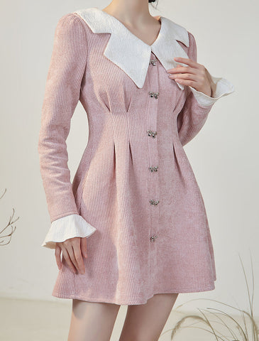 Sweet Bow Peter Pan Knit Dress