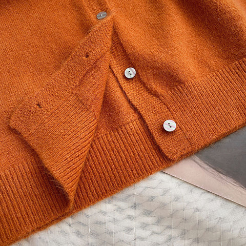 Basic-Cardigan mit Rundhalsausschnitt