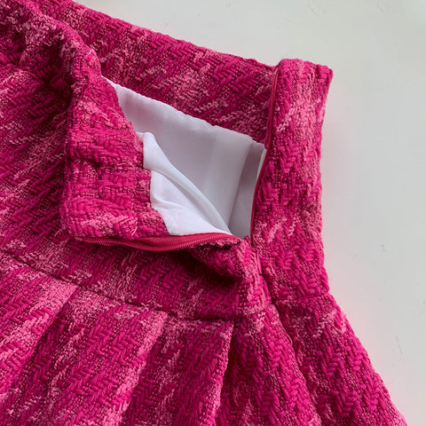 Tweed-Blazer-Rock-Set mit Karomuster