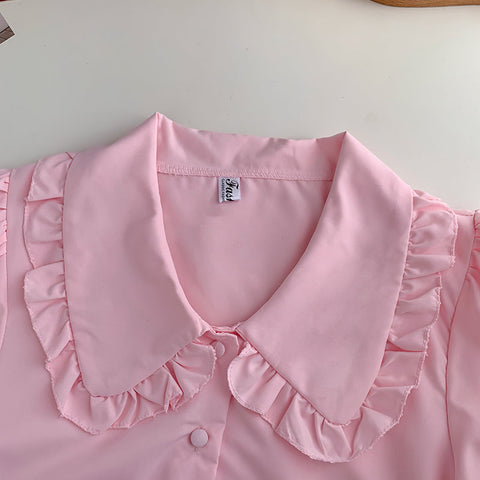 Peter Pan Collar Button Up Shirt