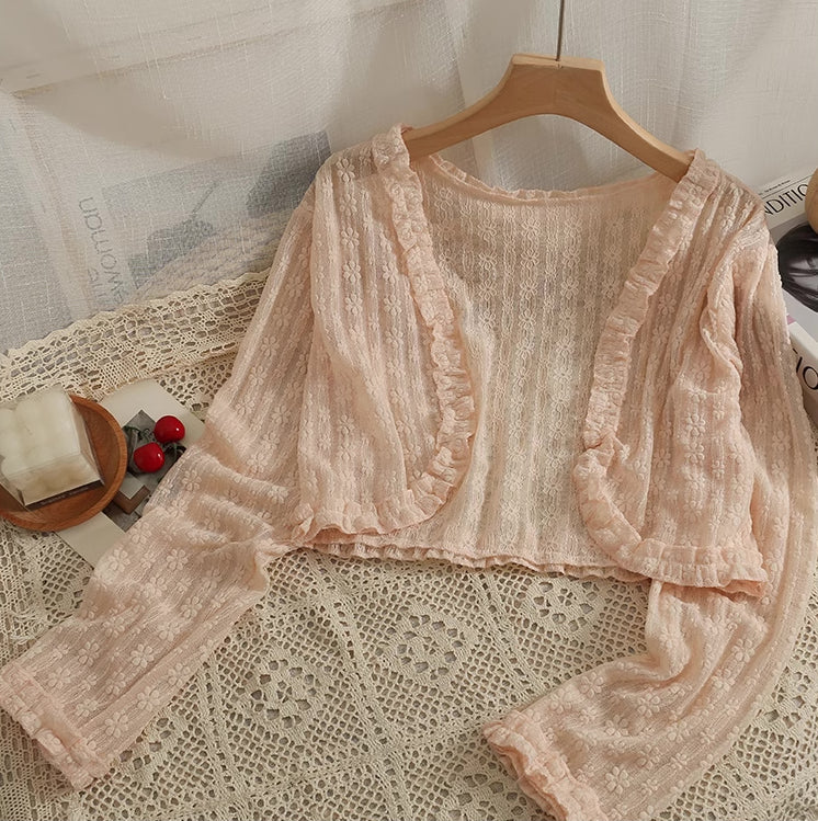 Sheer Floral Lace Cardigan