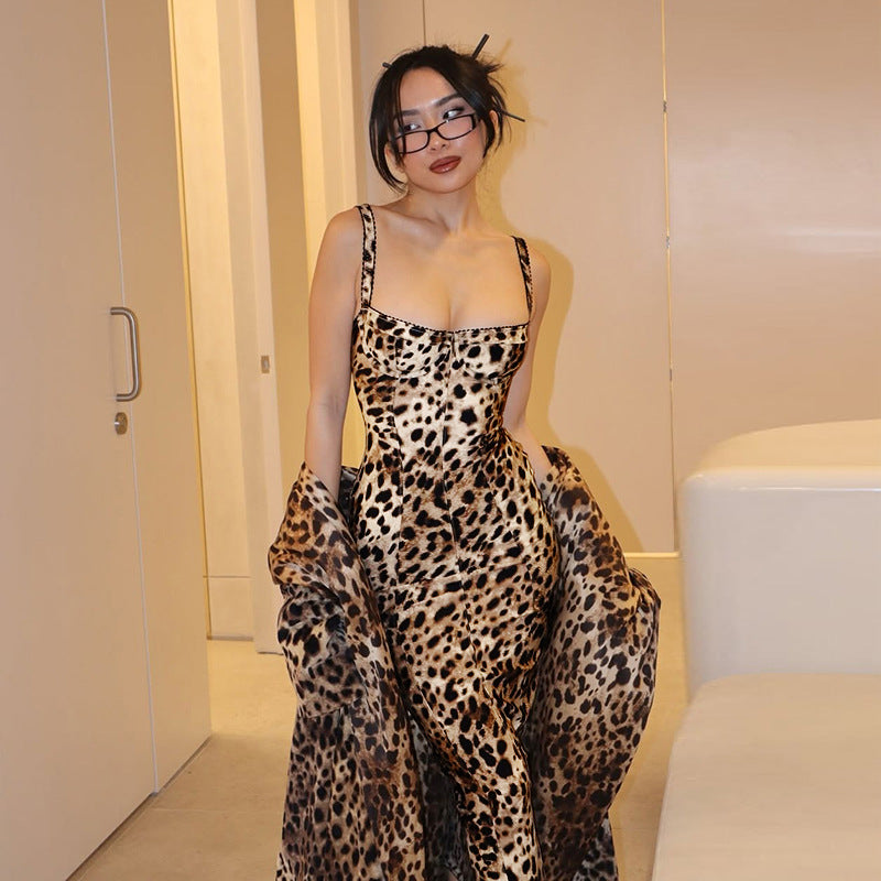 Leopard Print Maxi Dress