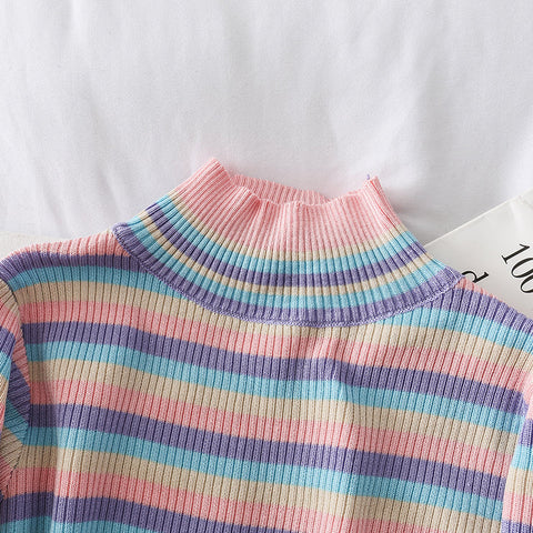 Rainbow Mock Neck Sweater