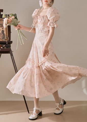 Vestido floral para el té de la tarde