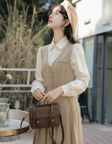 Journalist Midi Pinafore Set