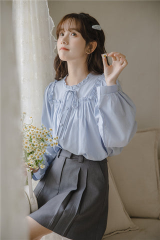 Essential Ruffle Trim Blouse