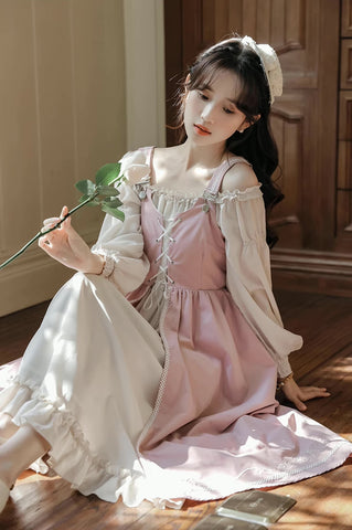 Two-Piece Corset Peasant Dress