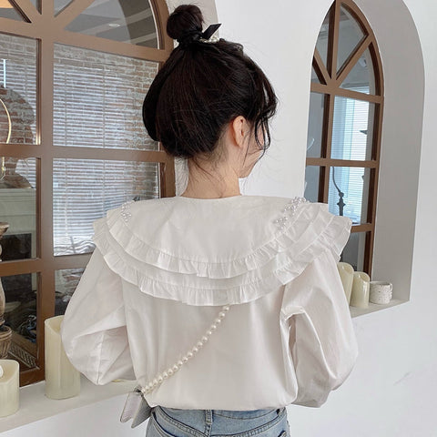 Pearl Peter Pan Button Up Shirt