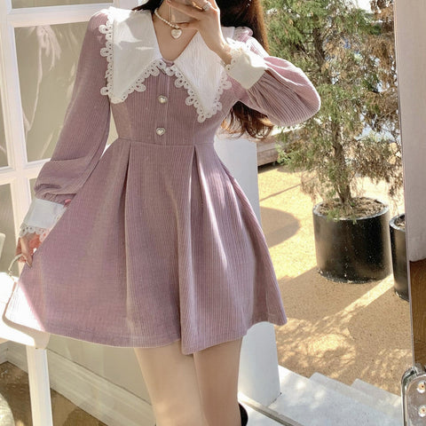 Sweet Love Peter Pan Knit Dress