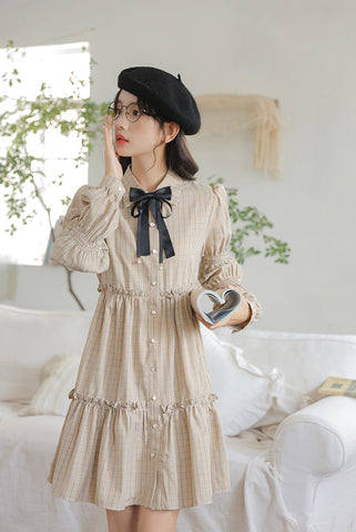 Curiosity Plaid Shirt Dress