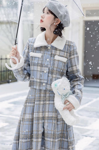 Elsa Plaid Tweed Midi Set
